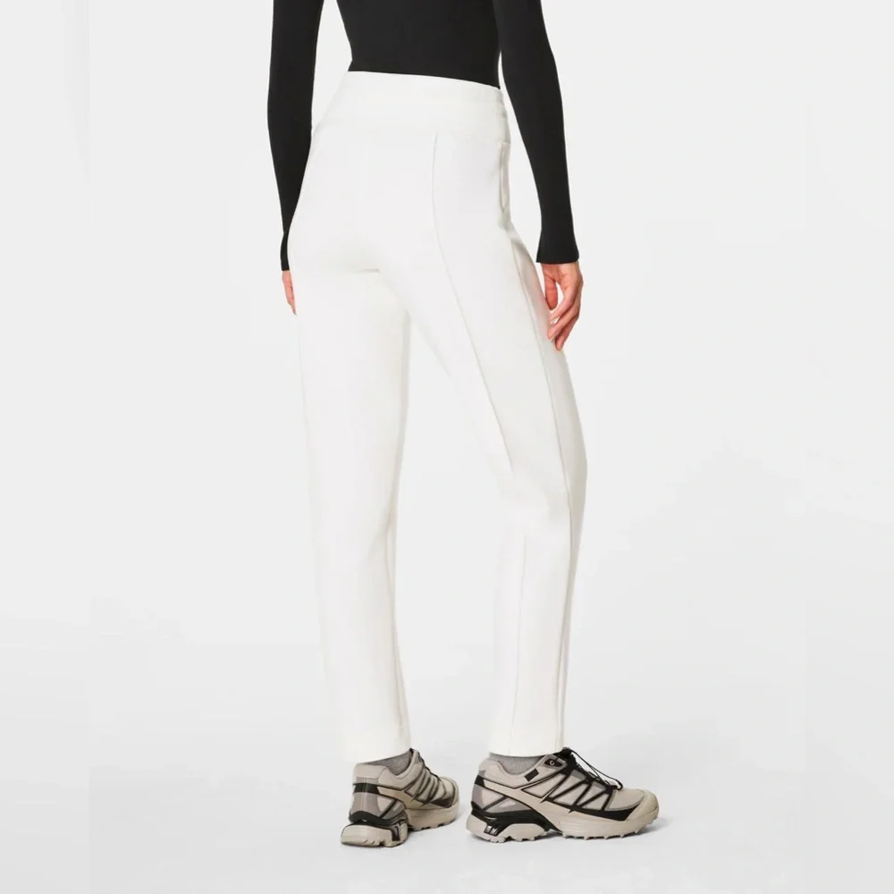 SPANX Air Essentials Luxe Tapered Pant in “Powder” White, SZ M LIKE NEW! 🤍 - Picture 2 of 8